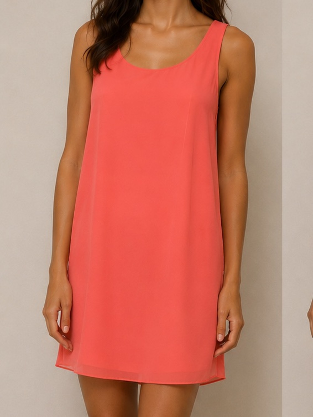Tank top dress w bow back detail